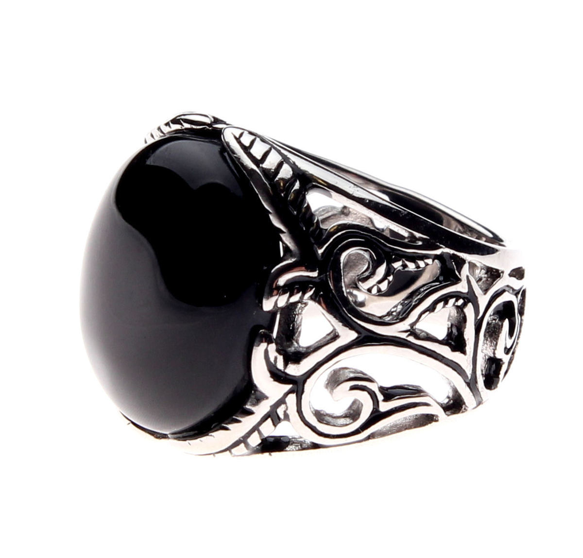 Ring ETNOX - Big Black Ornament 56